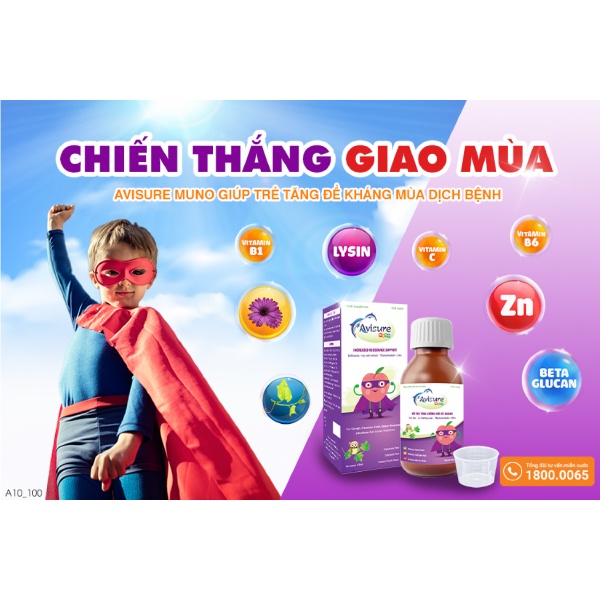 Avisure Muno - tăng sức đề kháng tự nhiên cho bé (chai 100ml)