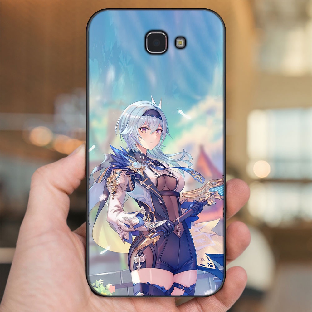 Ốp lưng Samsung J5 Prime, J7 Prime viền đen in hình Eula Genshin Impact