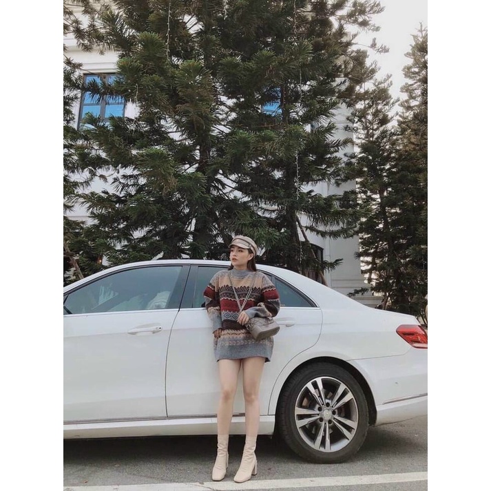 Áo len thổ cẩm họa tiết hàng Quảng Châu cao cấp phom rộng siêu đẹp | BigBuy360 - bigbuy360.vn