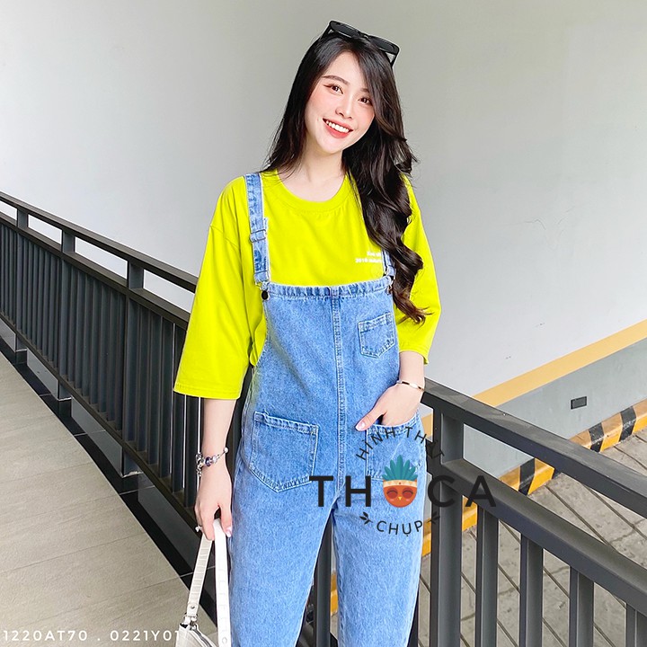 Quần yếm jean dài 2 túi trước kiểu rách xanh THOCA HOUSE cá tính, năng động và trẻ trung cho bạn nữ | BigBuy360 - bigbuy360.vn