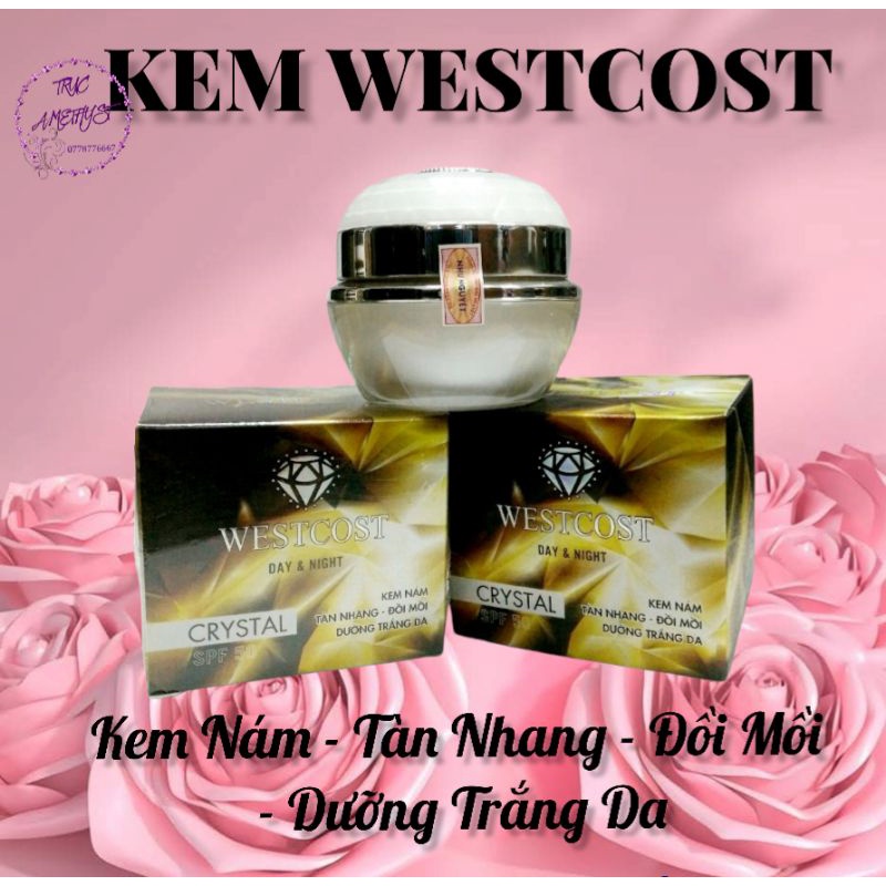 KEM WESTCOST CRYSTAL NGỪA NÁM – TÀN NHANG – ĐỒI MỒI – DƯỠNG TRẮNG DA