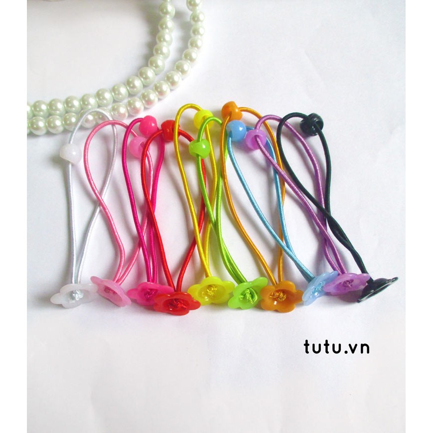 Chun chân hoa nhiều màu phụ kiện tóc DIY Handmade