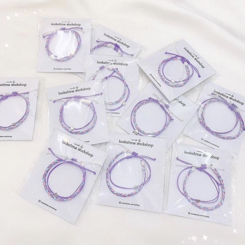 Vòng tay handmade dây thắt đủ màu Lookatme Bora