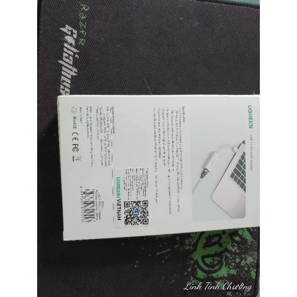 Cáp chuyển USB 3.0 to Lan hỗ trợ 10/100/1000 Mbps chính hãng Ugreen 20255