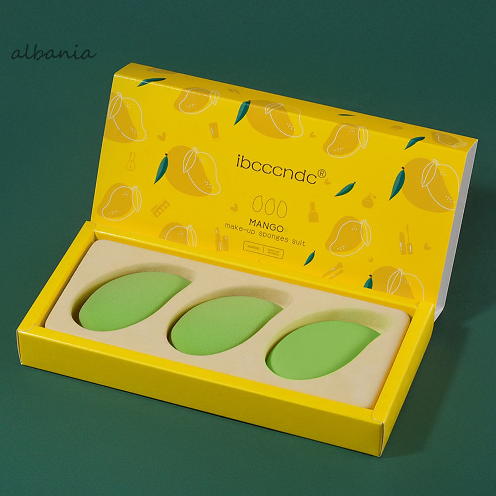 Set 3 mút trang điểm hình quả xoài độc đáo | BigBuy360 - bigbuy360.vn