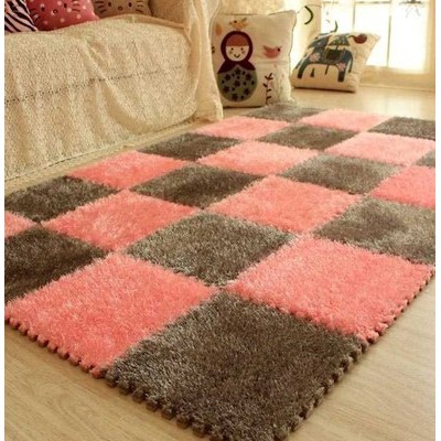 Thảm lông ghép trải sàn loại dày dặn mềm mịn bền đẹp size 30x30 cm