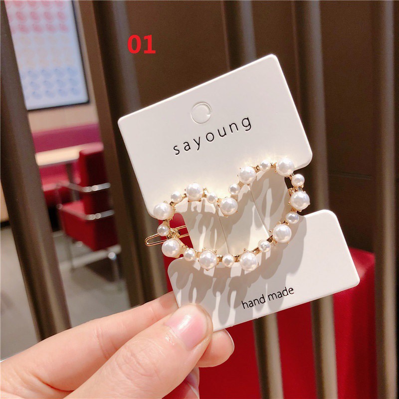 Kẹp tóc hợp kim đính ngọc trai giả thanh lịch và thời trang cho nữ với nhiều kiểu dáng tùy chọn