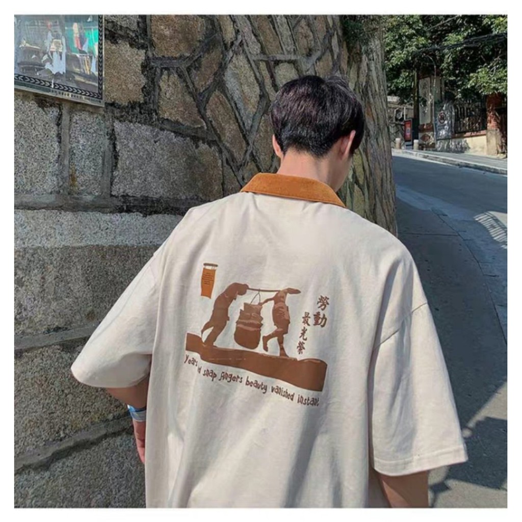 áo thun tay lỡ unisex nam nữ, 65% cotton form rộng phong cách ulzzang cá tính dhl | BigBuy360 - bigbuy360.vn