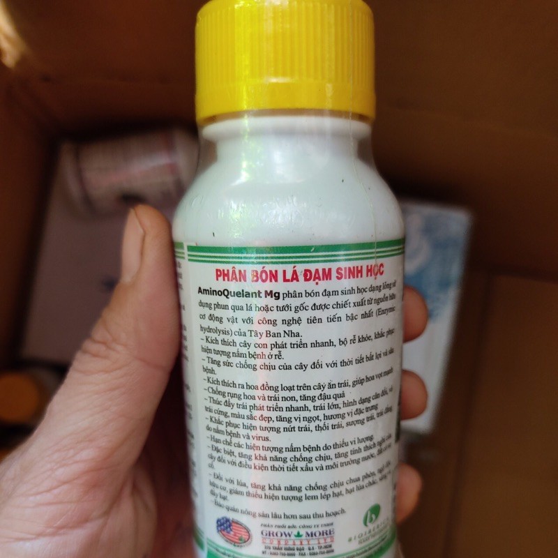 Phân bón lá sinh học amino Mg+Axit amin lọ 100ml