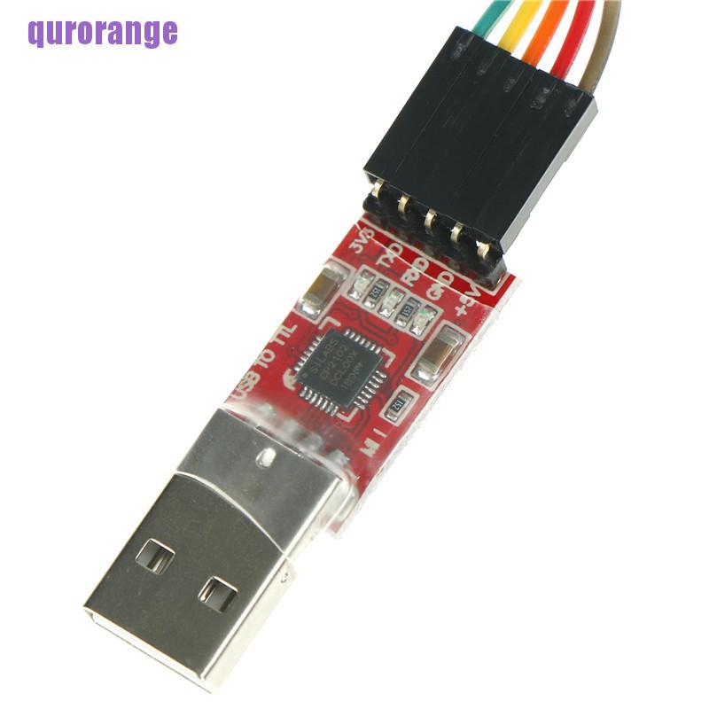 qurorange 1pc CP2102 Module USB to TTL Serial Converter UART STC Download 5pcs Cable UJS