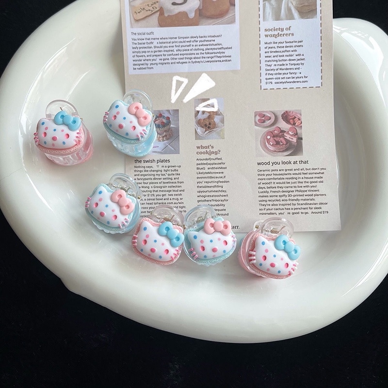 Kẹp Tóc Hình Mèo Hello Kitty Phong Cách Hàn Quốc Sáng Tạo