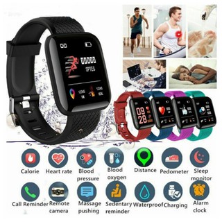Vòng đeo tay thông minh 116 PLUS có Bluetooth theo dõi nhịp tim giấc ngủ chống thấm nước