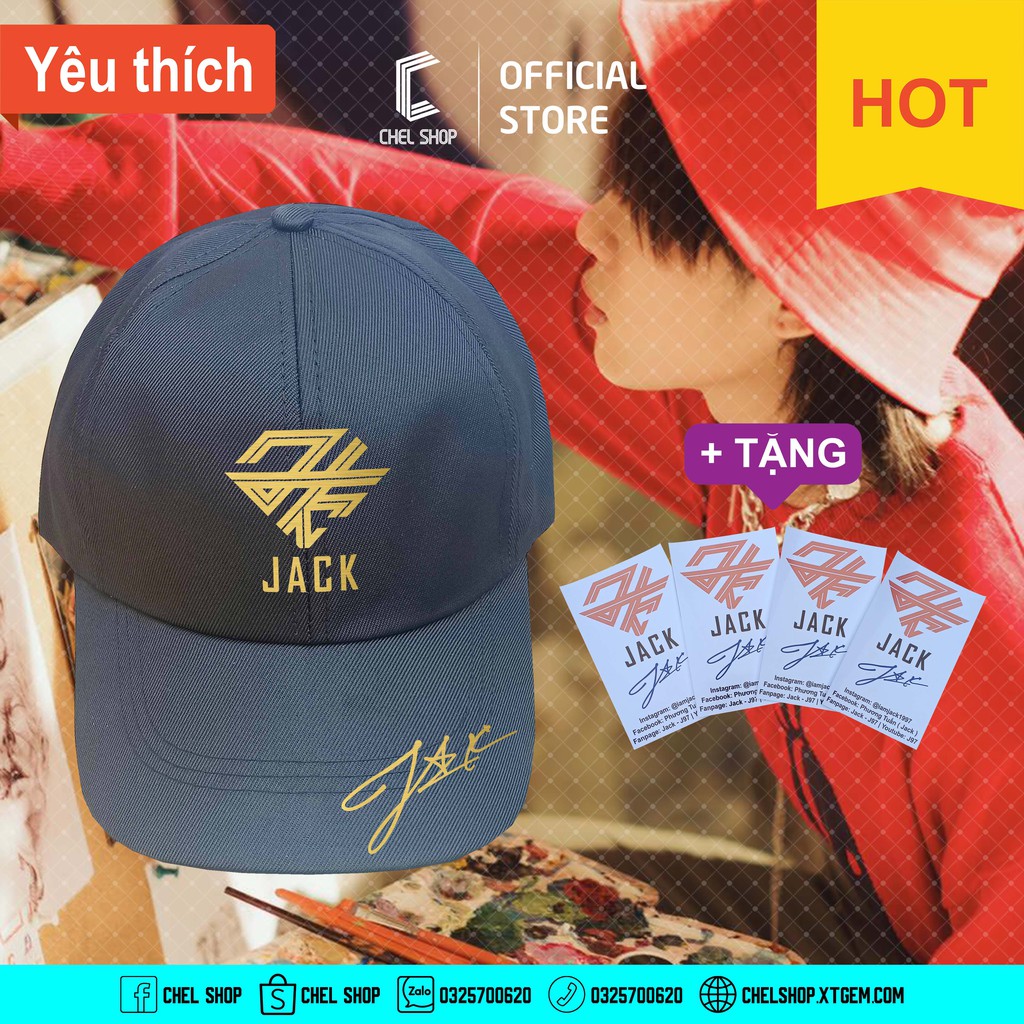 Mũ nón Jack cao cấp kaki 100% cotton khóa kim loại