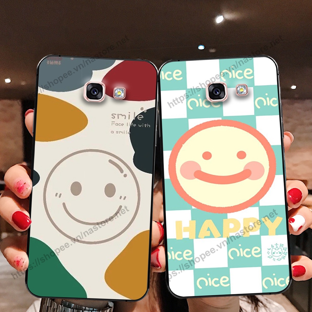 Ốp lưng Samsung A3 2017 / A5 2017 / A7 2017 mặt cười, họa tiết caro đơn giản đẹp cute
