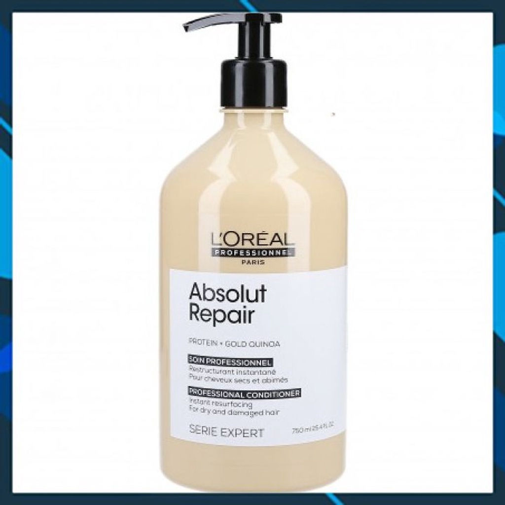 (Chính Hãng) Dầu Xả Loreal Serie Expert Absolut Repair Conditioner Gold Quinoa Phục Hồi Tóc Hư Tổn