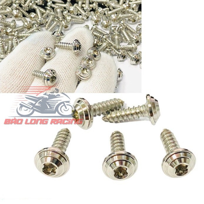 10 Ốc Salaya THÁI 4li15 Xoắn gắn Dàn Áo Các loại xe máy Winner Wave Sonic Blade.....