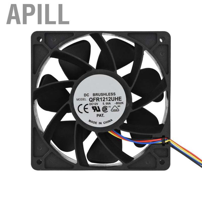 APILL 7500RPM Mining Cooling Fan Replacement 4-pin 12V 5A For Antminer Bitmain S7 S9