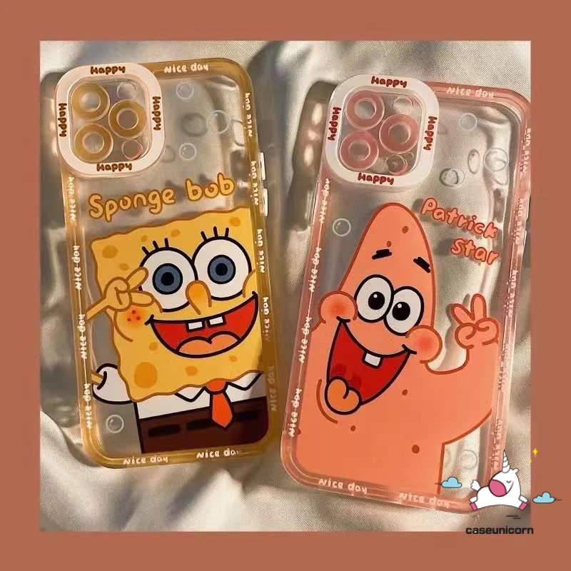 Ốp điện thoại TPU dẻo SpongeBob thích hợp cho IPHONE 13 PRO MAX X XR XS MAX 6 6S 7 8 PLUS 11 12 13 PRO MAX SE 2020
