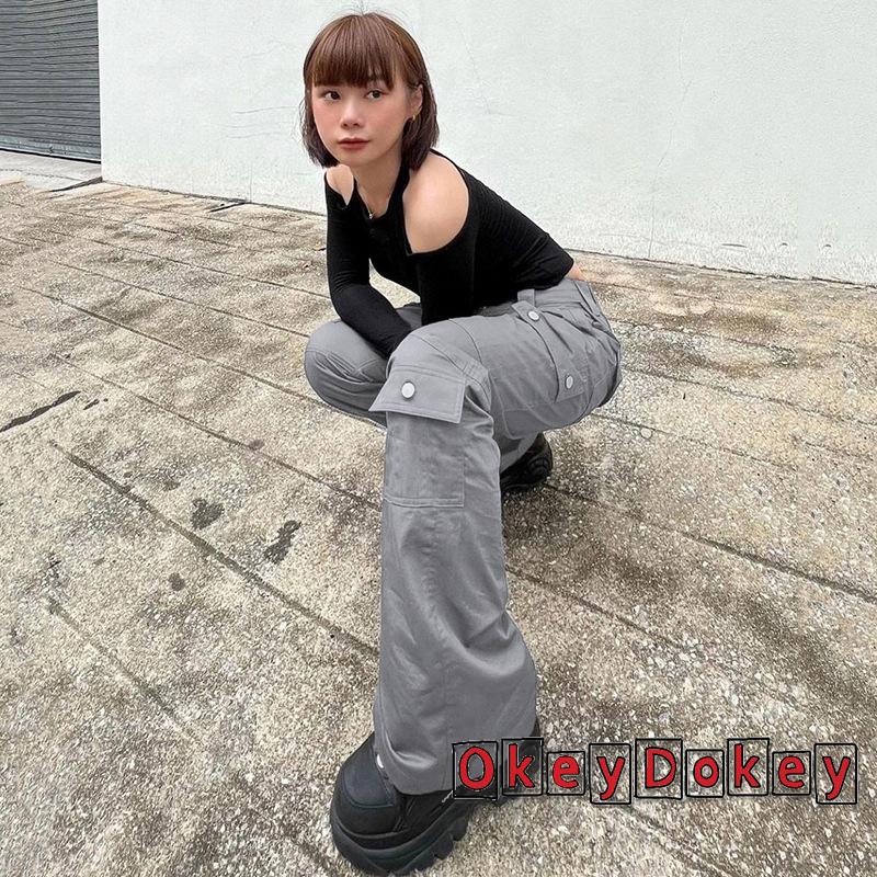 Quần Jeans Dài Ống Đứng Nhiều Túi Màu Sắc Thời Trang Cho Nữ