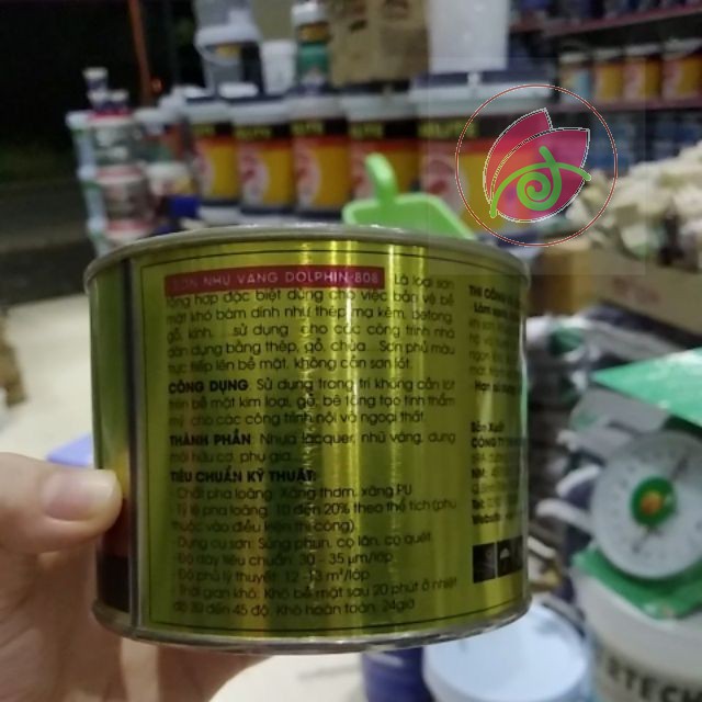 SƠN NHŨ VÀNG CAO CẤP DOLPHIN 400GRAM