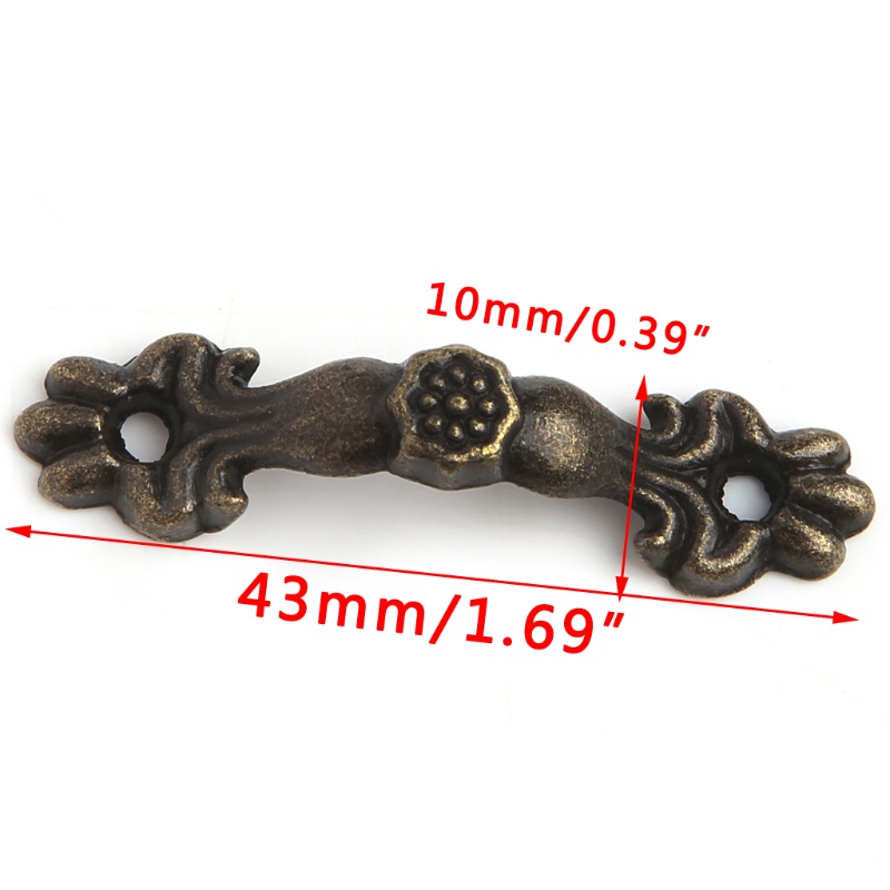 Set 10 Tay Nắm Cửa Hợp Kim Kẽm Kích Thước 43x10mm