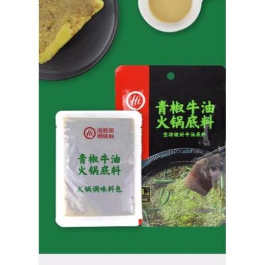 Gia vị lẩu Haidilao vị cay tê tiêu xanh 150g - Cốt lẩu Tứ Xuyên đã nêm chuẩn vị - Hansik Kitchen