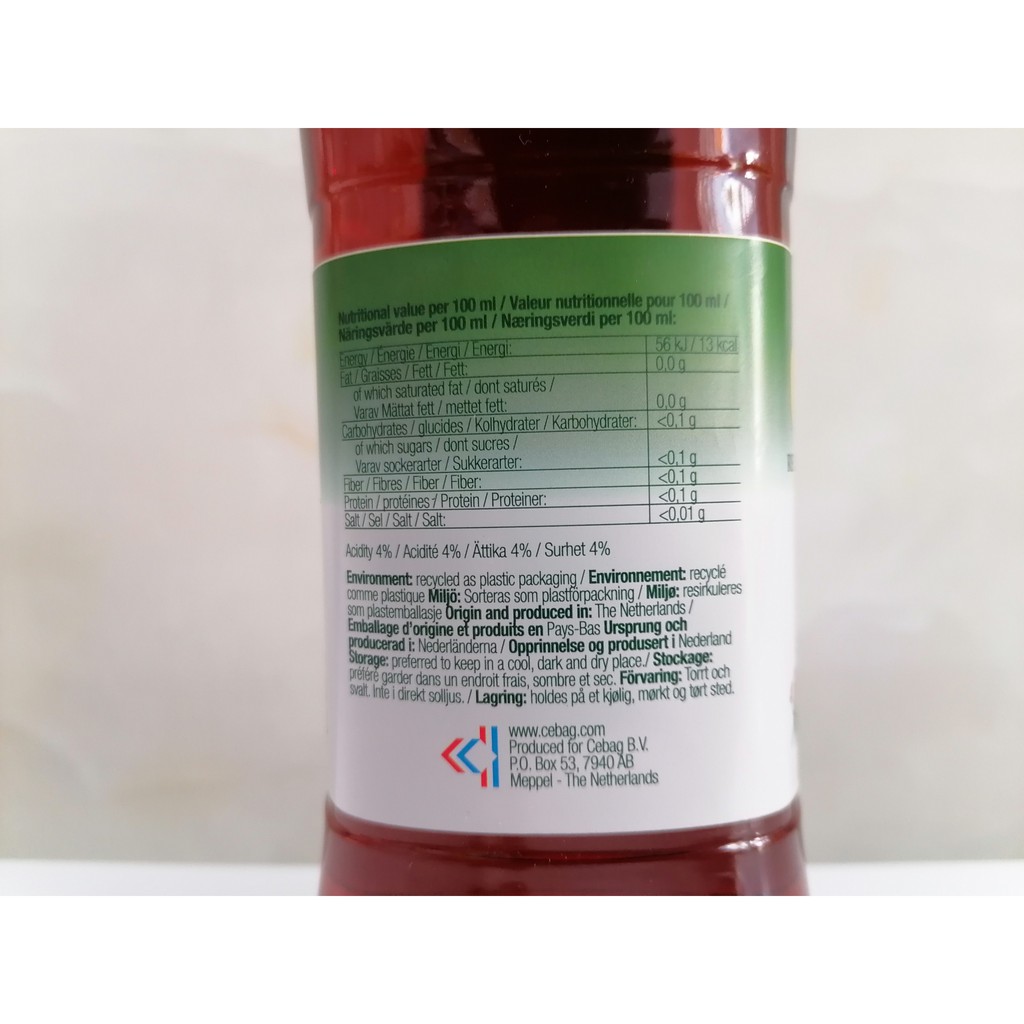 [1 Lít] Giấm ĐỎ [Netherlands] COROLI Red Vinegar (tgc-hk)