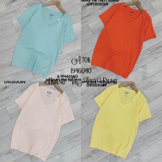 Combo 3 Áo phông GAP cổ tim ( chất cotton 100% )
