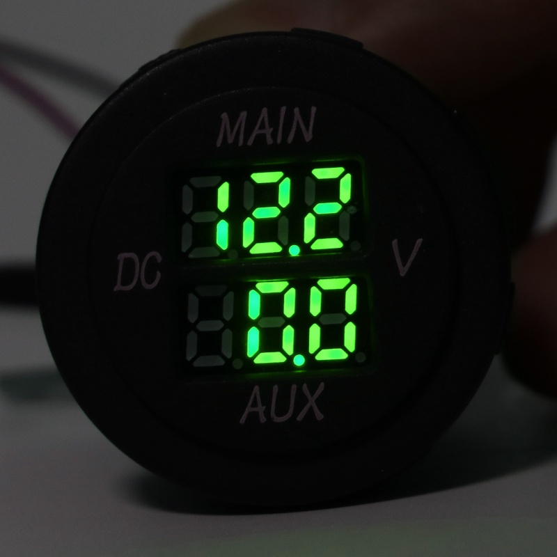 Vôn Kế Kỹ Thuật Số Màn Hình LED Chuyên Dụng Cho Xe Hơi