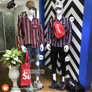 [Yeah1Shop]- Áo sơ mi sọc cổ vest
