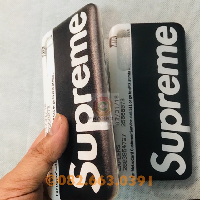 Ốp lưng Vsmart Live dẻo đen hình mẫu supreme