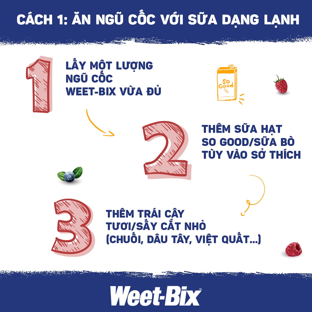 Bánh ngũ cốc vị dâu WEET - BIX Úc 500g ăn sáng làm từ lúa mì nguyên hạt, giàu chất xơ ít đường