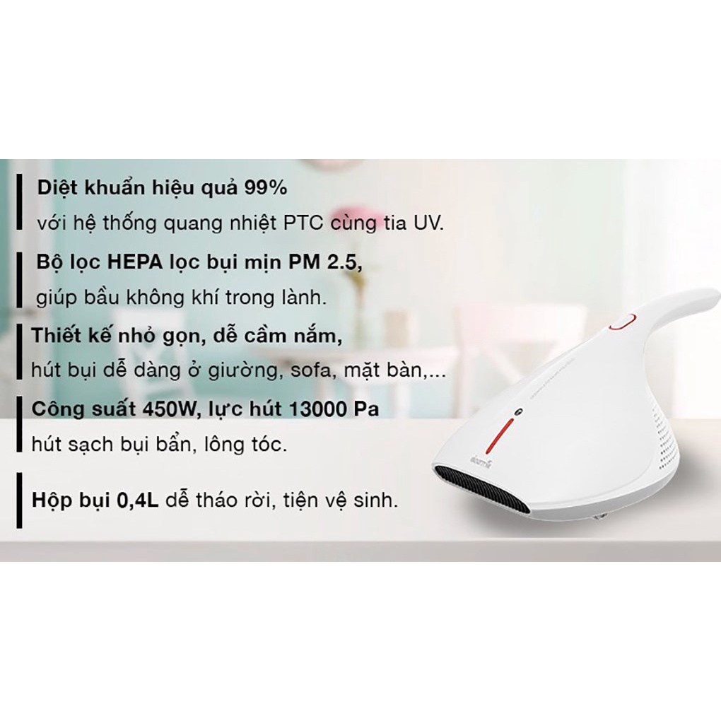 Máy hút bụi cầm tay diệt khuẩn UV Deerma CM800 - BH 6 tháng