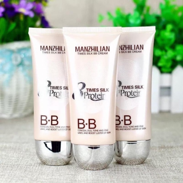 Kem nền Hàn Quốc BB cream collagen MANZHILIAN 8 time silk protein làm trắng da tinh chất tơ tằm-HA11BBMZ