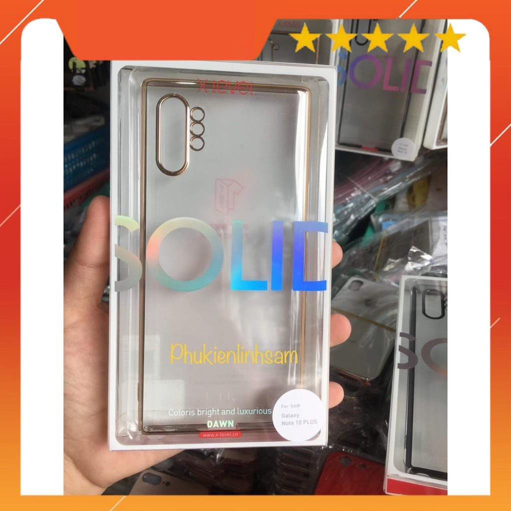 Ốp lưng Samsung Galaxy Note 10 Plus/ Note 10+ chính hãng X-Level viền màu