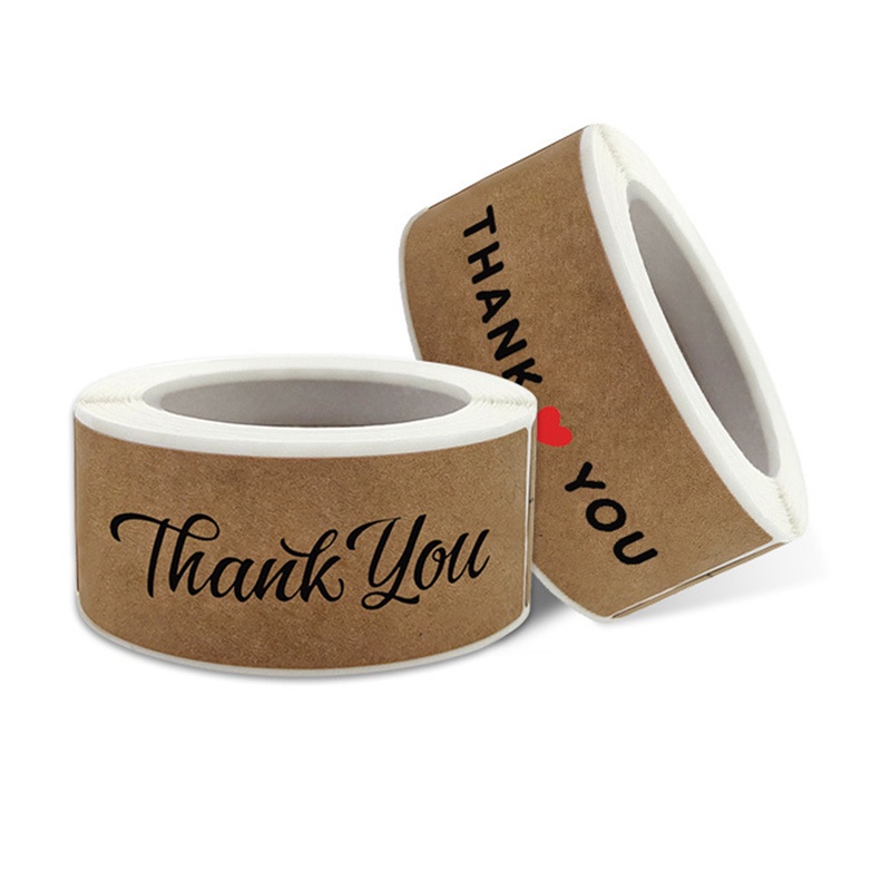 Cuộn 120 Sticker In Chữ Thank You Dán Trang Trí