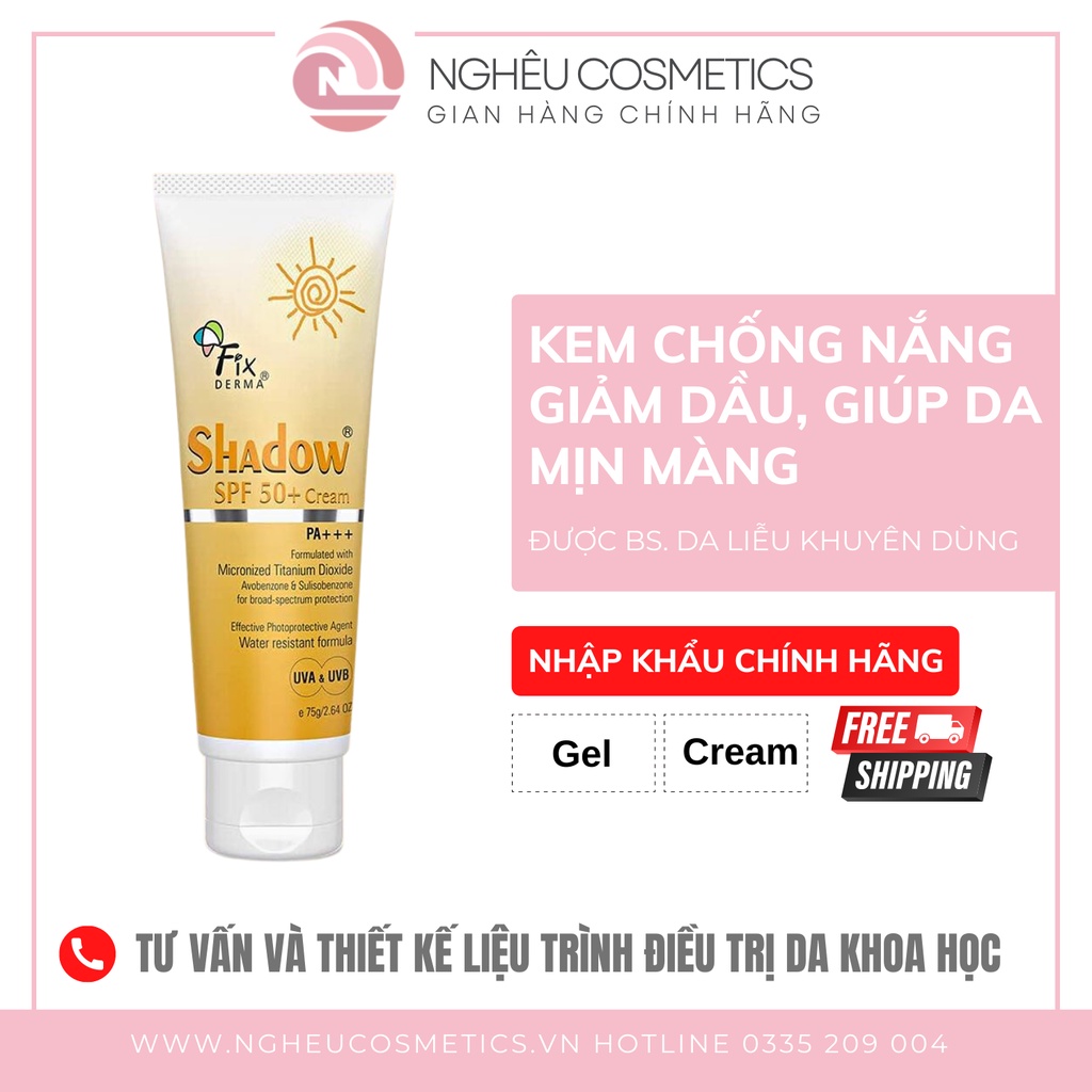 Kem Chống Nắng Fixderma Shadow SPF50 Cream SPF 30 Gel | BigBuy360 - bigbuy360.vn