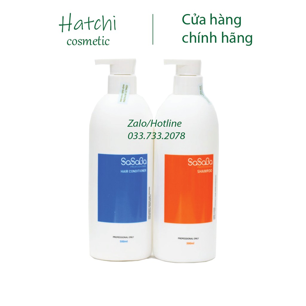 Dầu Gội Xả Hoàn Hình Sasaba Plus 500ml/800ml Mẫu Mới 2019