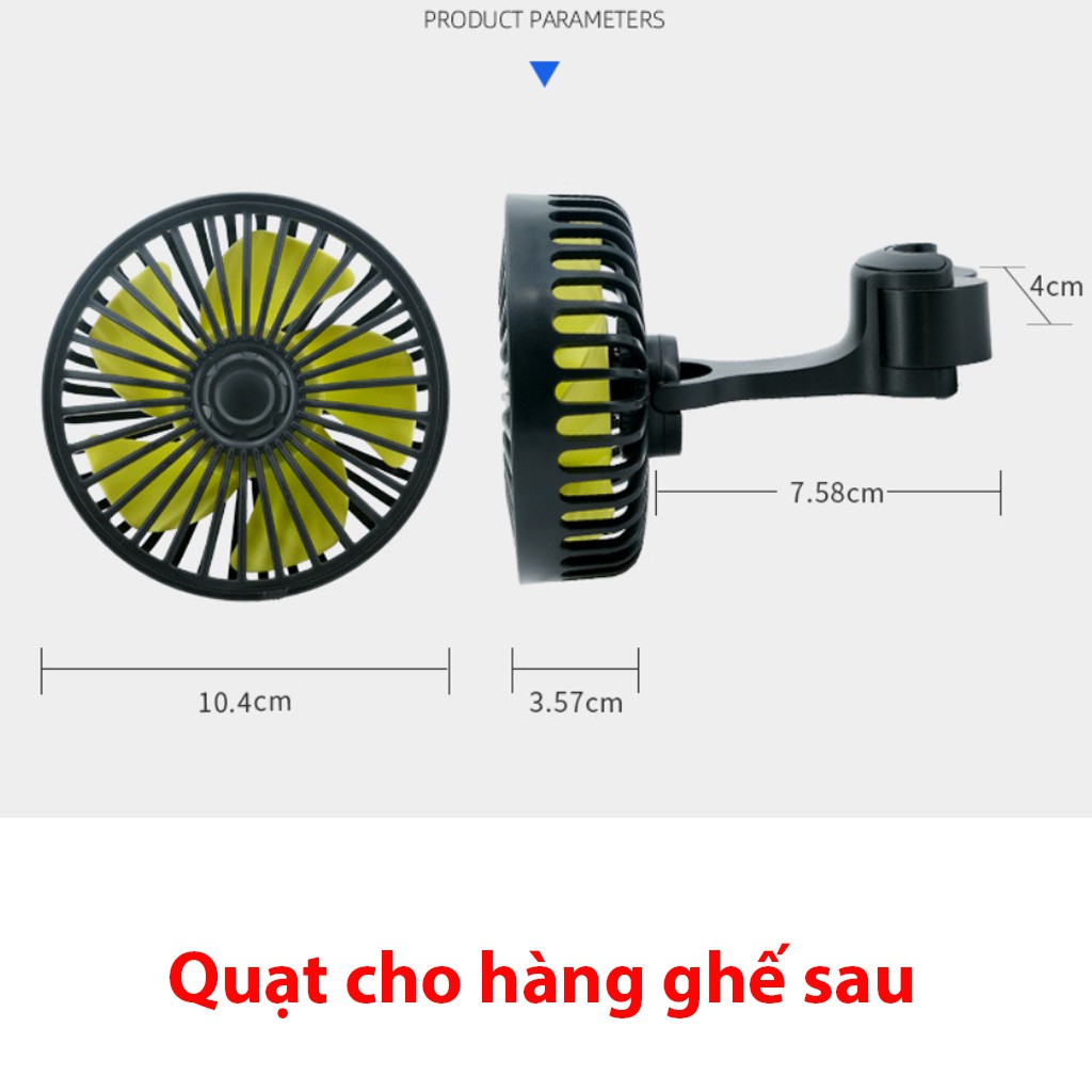 Quạt cho hàng ghế sau ô tô