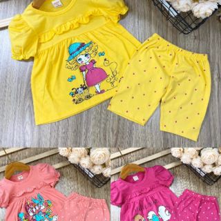 Set 3 bộ thun cotton cho bé gái