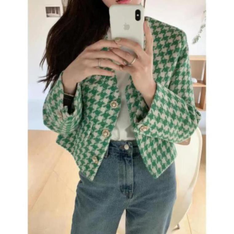 Áo khoác Tolar Tweed hot hit phiên bản thu đông style Hàn Quốc CÓ HÌNH THẬT
