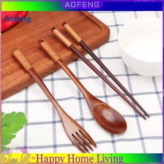 Bộ muỗng đũa gỗ phong cách Nhật Bản