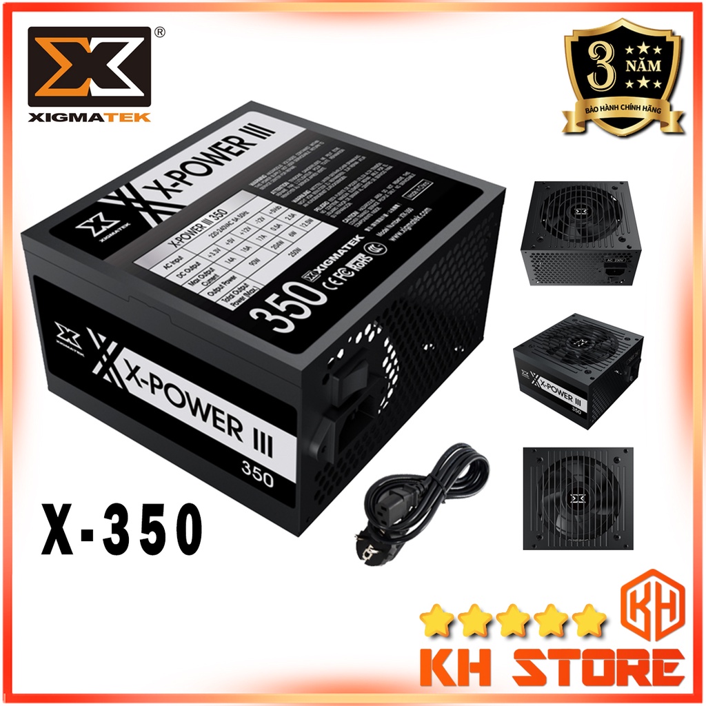 Nguồn máy tính XIGMATEK X-POWER III X-350  230W - Phiên bản mới 2020