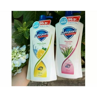 Chai sữa tắm safeguard diệt khuẩn 99.9% vi khuẩn 720ml