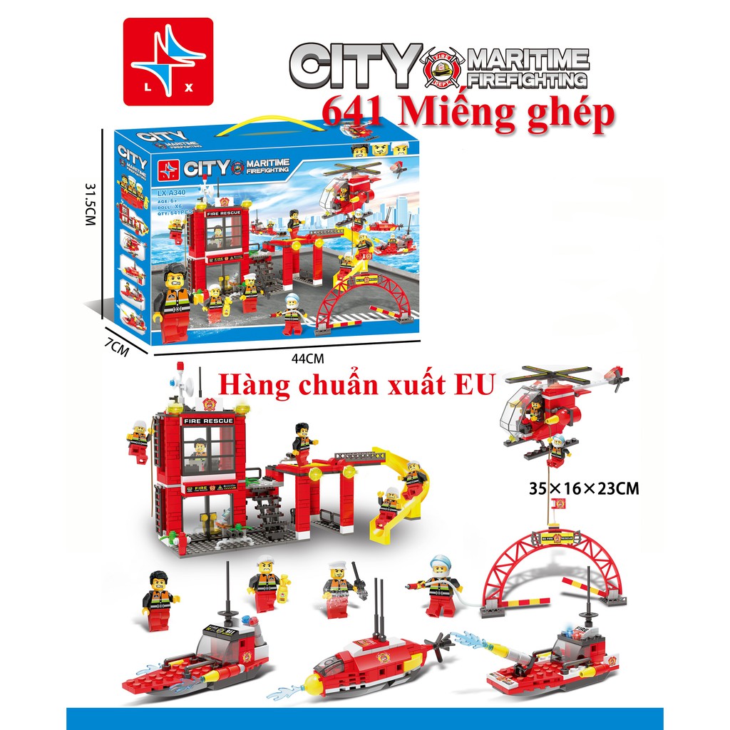 Lắp ráp Ghép Hình CẢNH SẮT CỨU HỎA 788PCS SP627