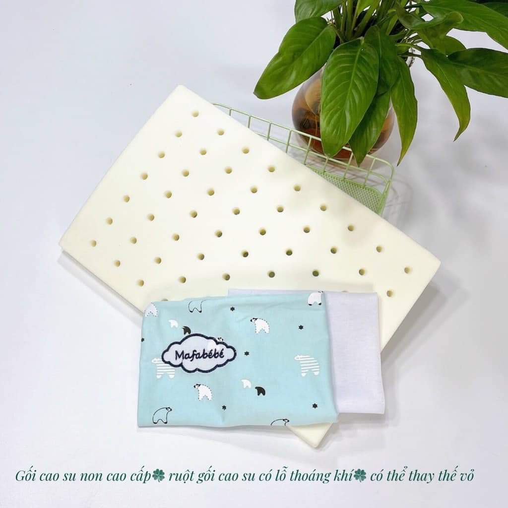 Gối cao su non Mafabebe có lỗ thông hơi cực thoáng cho bé
