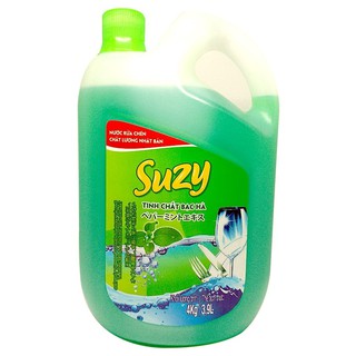 Nước rửa chén bát Suzy 4 kg bạc hà khử mùi tanh, an toàn, sạch nhanh chất lượng NHẬT BẢN