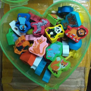 Xâu hạt gỗ hộp trái tim