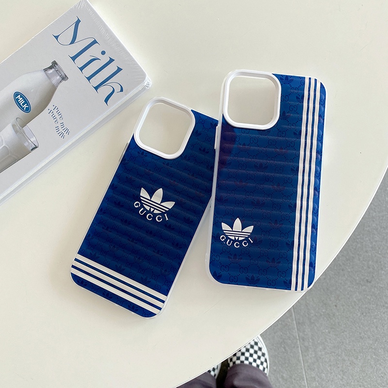 Ốp Điện Thoại GUCCI X Adidas Họa Tiết Kẻ Sọc Sang Trọng Cho iphone 13 Pro Max i13 13pro 11ProMax i11 X XR Xs Max 12Pro 12 Pro Max