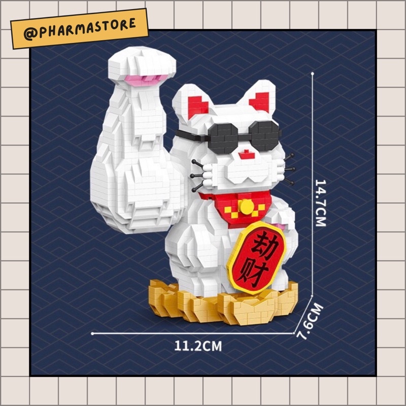 LEGO MÈO THẦN TÀI - ĐỒ CHƠI XẾP HÌNH LẮP RÁP MÔ HÌNH NANOBLOCK